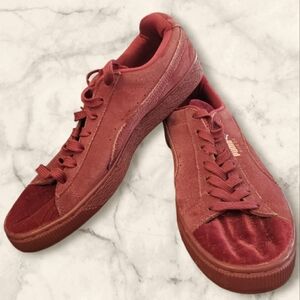 Puma Suede Classic Velvet Toe Burgundy/Gold Size 10